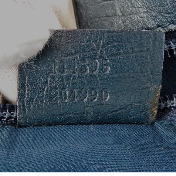 GUCCI Brown/Beige PVC Canvas GG Supreme Tote with Blue Leather trim - Picture 13 of 16